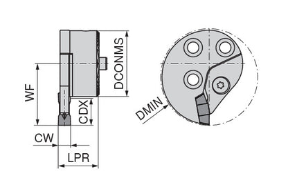 Ceratizit MaxiChange-GX - GX-DC 16 exchangeable grooving head 8418922500 (0735683)