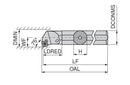 Ceratizit S12S SSKCR 3 MaxiLock-S - 75° - Boring Bar With Screw Clamping 7872231222 (0751815)