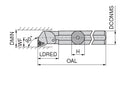 Ceratizit A08M STFCR 2 MaxiLock-S - 90° - Boring Bar With Screw Clamping 7872420808 (0752016)