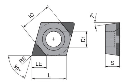 Ceratizit CCGW 09T308SN-016D_B3 CTBS20C CoreLine PcBN Turning indexable Insert 71161155 (0758022)