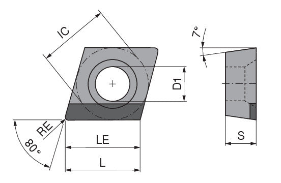 Ceratizit CCGW 09T308TRR-012D_A10 CTBS10U CoreLine PcBN Turning indexable Insert 7142010300 (0760309)
