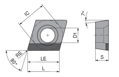 Ceratizit CCGW 09T308TRR-012D_A10 CTBS10U CoreLine PcBN Turning indexable Insert 7142010300 (0760309)