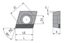 Ceratizit CCGW 060204FRR_A6 CTDPD20 CoreLine - PCD Turning indexable Insert - 7117210101 (0760386)