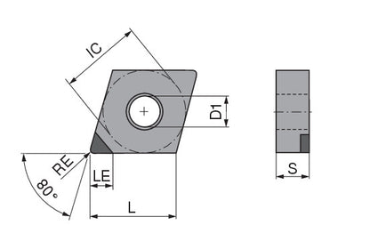 Ceratizit CNGA 120404FN_A3 CTBH40U CoreLine - - 7140650200 (0760240)