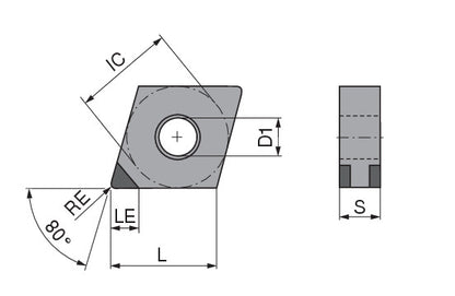Ceratizit CNGA 120404SN-011C_K3 CTBS20C CoreLine PcBN Turning indexable Insert 71400142 (0758373)