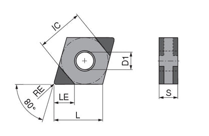 Ceratizit CNGA 120404TN-009C_L3 CTBH20C CoreLine PcBN Turning indexable Insert 7140121200 (0760196)