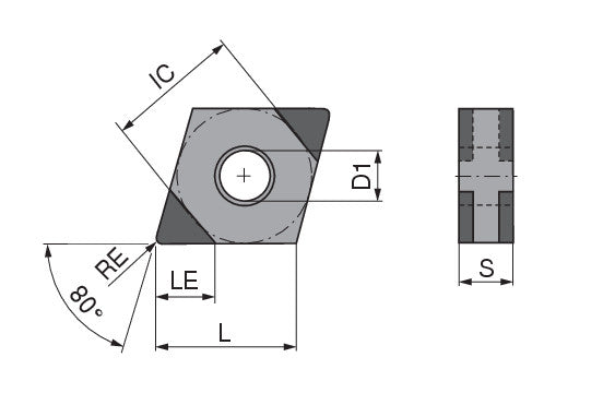 Ceratizit CNGA 120408SN-009B_L3 CTBS20C CoreLine PcBN Turning indexable Insert 71401124 (0758395)
