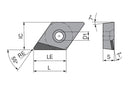 Ceratizit DCGT 070208FR_A5 CTDPD20 CoreLine - PCD Turning indexable Insert - 71135104 (0757939)