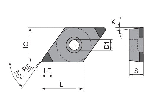 Ceratizit DCGW 11T304SN-009B_B3 CTBH21C Indexible Insert 14443323 (0731033)