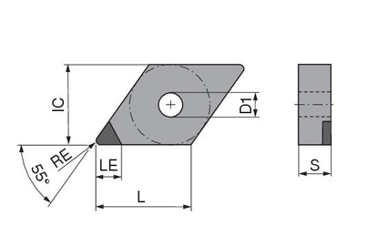 Ceratizit DNGA 150612FN_A6 CTDPD20 CoreLine - PCD Turning indexable Insert - 7112810501 (0760302)