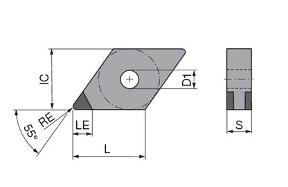 Ceratizit DNGA 150604SN-009D_K3 CTBS20C CoreLine PcBN Turning indexable Insert 7141120000 (0760192)