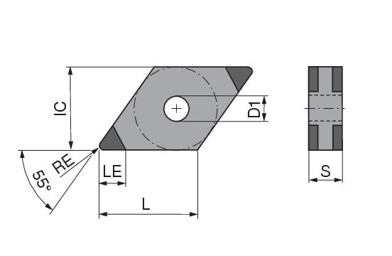 Ceratizit DNGA 150408TN-011E_L3 CTBH20C CoreLine PcBN Turning indexable Insert 7140320500 (0760207)