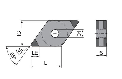Ceratizit DNGA 150408TN-011E_L3 CTBH20C CoreLine PcBN Turning indexable Insert 7140320500 (0760207)