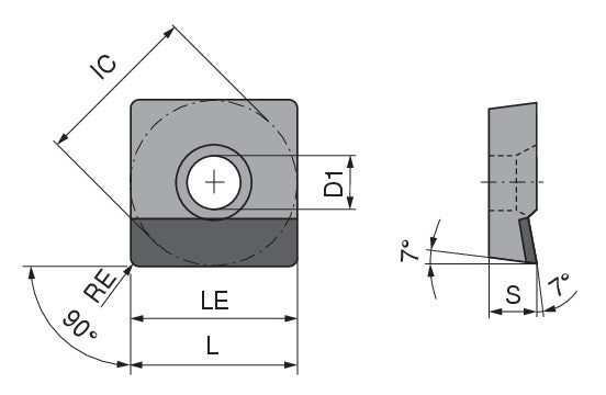 Ceratizit SCGT 09T308FNN_A10 CTDPS30 CoreLine - PCD Turning indexable Insert - 7118120001 (0760461)