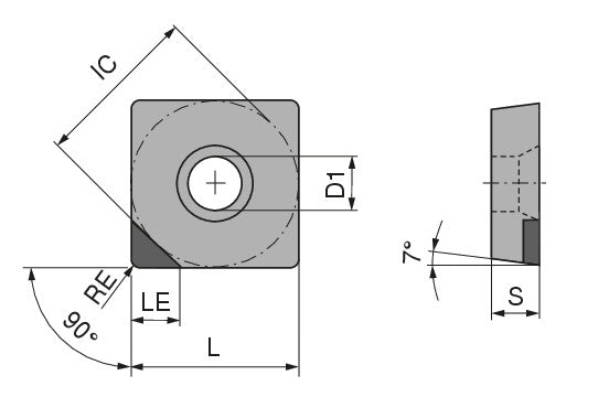 Ceratizit SCGW 09T304FN_A4 CTBS10U CoreLine - PcBN Turning indexable Insert - 7142610000 (0760311)