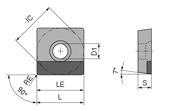 Ceratizit SCGW 09T304FNN_A10 CTDPD20 CoreLine - PCD Turning indexable Insert - 7118310001 (0760401)