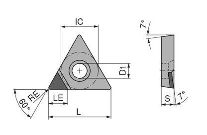 Ceratizit TCGT 090202FN_A4-CB1 CTDPD20 CoreLine PCD Turning indexable Insert 71325112 (0758341)