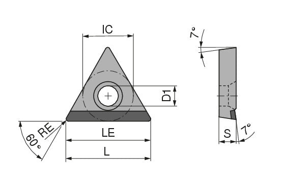 Ceratizit TCGT 090204FNN_A9 CTDPS30 CoreLine - PCD Turning indexable Insert - 7118520001 (0760468)