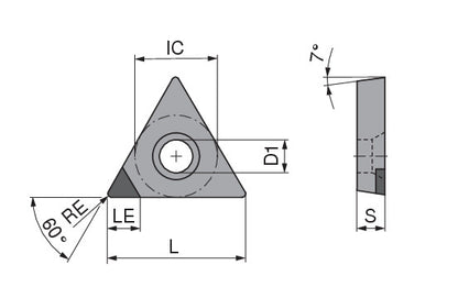 Ceratizit TCGW 110202FN_A4 CTDPD20 CoreLine - PCD Turning indexable Insert - 71140106 (0757952)