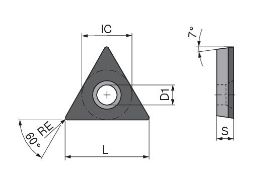 Ceratizit TCGW 110202FN_F11 CTDPD20 CoreLine - PCD Turning indexable Insert - 7118710001 (0760418)