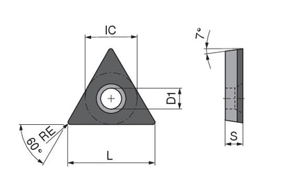 Ceratizit TCGW 110202FN_F11 CTDPD20 CoreLine - PCD Turning indexable Insert - 7118710001 (0760418)