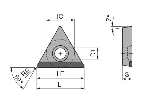 Ceratizit TCGW 110204FNN_A11 CTDPD20 CoreLine - PCD Turning indexable Insert - 7118810101 (0760419)