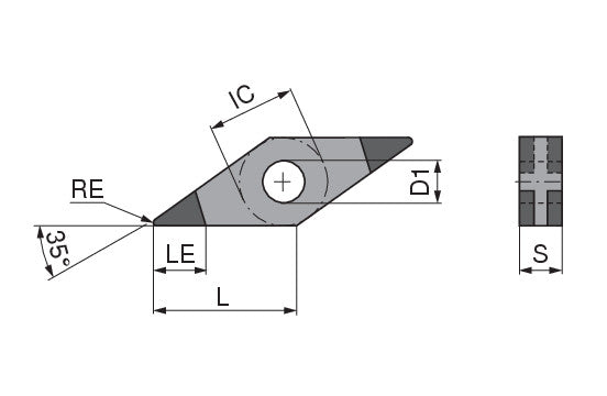 Ceratizit VNGA 160408SN-009C_L2 CTBH40C CoreLine PcBN Turning indexable Insert 7141360500 (0760280)