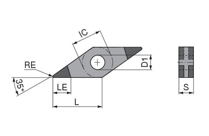 Ceratizit VNGA 160408SN-009C_L2 CTBH40C CoreLine PcBN Turning indexable Insert 7141360500 (0760280)