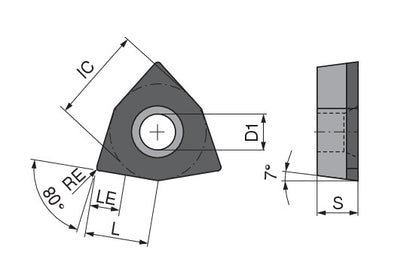 Ceratizit WCGW 020102FN_F3 CTBS10U CoreLine - PcBN Turning indexable Insert - 71154200 (0757997)