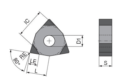 Ceratizit WNGA 080404TN-020F_V5 CTBS05U CoreLine PcBN Turning indexable Insert 7141500200 (0760169)