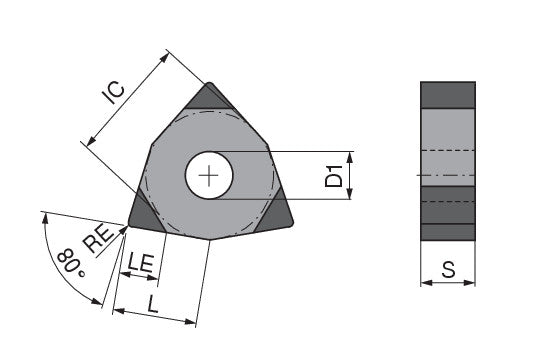 Ceratizit WNGA 080412TN-020F_V4 CTBS05U CoreLine PcBN Turning indexable Insert 7141500600 (0760171)