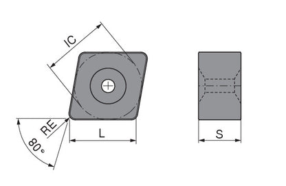 Ceratizit CNGX 120712TN-020D-C CTM3105 CoreLine CERAMIC Turning indexable Insert CNGX-C 7146020002 (0725290)
