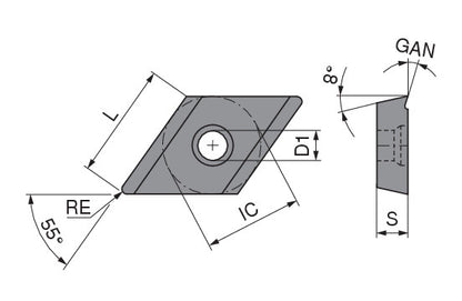 Ceratizit INSERT DOHT11T308EL-G12BK6425 CoreLine HM indexable 6261213802 (0757668)