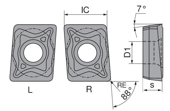 Ceratizit XCNT 040102ER CTCP425-P EcoCut HM indexable Insert 7038672201 (0746502)