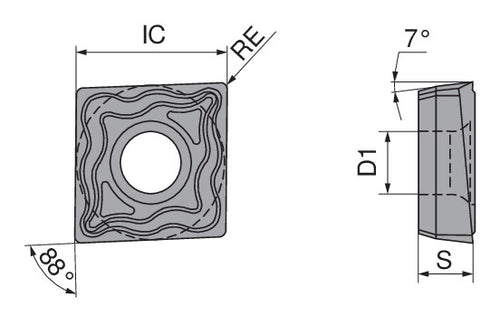 Ceratizit XCET 10T304FN-27P H216T EcoCut HM indexable Insert 70286608