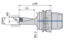 Ceratizit HSK-T63-EC-25L-2.25D 13 EcoCut 2.25xD 74591525 (0713565)