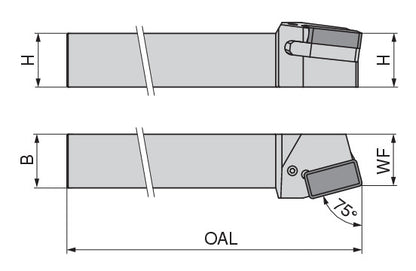 Ceratizit HDHTL 5050U.1LN50SC.75 50039800 MaxiTurn - Tools For indexable Inserts LNMR 50.. 7462625000 (0745340)