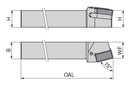 Ceratizit HDHTL 5050U.1LN50SC.75 50039800 MaxiTurn - Tools For indexable Inserts LNMR 50.. 7462625000 (0745340)