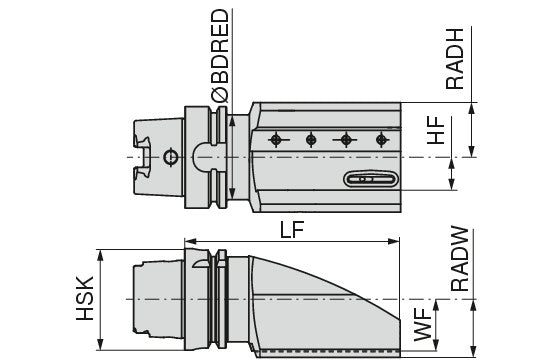 Ceratizit ISO12164-3-T63.KH.L.00.26.DC CoreLine Parting Blade Holder GX/LX/FX/SX 7458502637 (0746408)