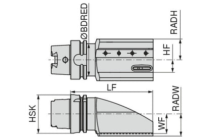 Ceratizit ISO12164-3-T63.KH.L.00.26.DC CoreLine Parting Blade Holder GX/LX/FX/SX 7458502637 (0746408)