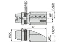 Ceratizit ISO12164-3-T63.KH.L.00.32.DC MonoClamp HSK-T Parting Blade Holder GX/LX/FX/SX With DirectCooling 7458503237 (0746409)