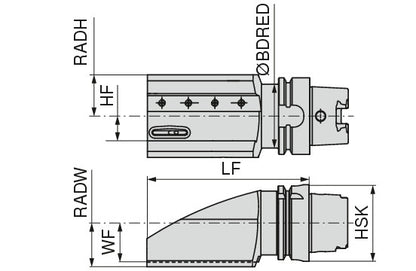 Ceratizit ISO12164-3-T63.KH.R.00.26.DC CoreLine Parting Blade Holder GX/LX/FX/SX 7458402637 (0746975)