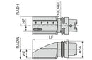 Ceratizit ISO12164-3-T63.KH.R.00.26.DC MonoClamp HSK-T Parting Blade Holder GX/LX/FX/SX With DirectCooling 7458402637 (0746975)