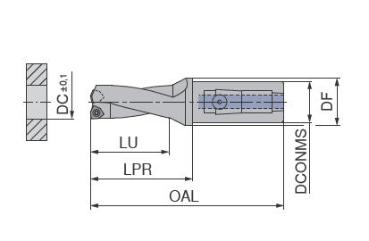 Ceratizit KUB Trigon W2934/38/76 32x60 R38; CoreLine - Indexable Drill - 1089238013 (0753391)