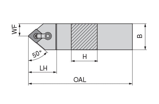 Ceratizit MCMNN 16-5C MaxiLock-M 50° Toolholder With Top Clamping 7857501635 (0744981)