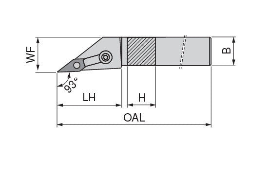Ceratizit MVJNR 16-3D MaxiLock-M 93° Toolholder With Top Clamping 7854801643 (0751631)