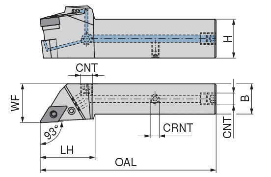 Ceratizit PDJNR 2020 X15-T DC CoreLine 93° Toolholder With Lever Clamping 7059312001 (0746436)