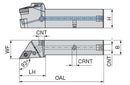 Ceratizit PDJNR 3232 X15-T DC MaxiLock-N 93° Toolholder With Lever Clamping 7059313201 (0746445)