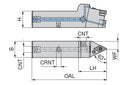 Ceratizit PDNNL 2525 X15-T DC MaxiLock-N 63° Toolholder With Lever Clamping 7059412500 (0746447)