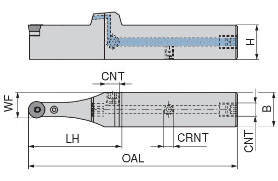 Ceratizit PRDCN 4040 X25-T DC MaxiLock-N 0° Toolholder With Lever Clamping 7059504000 (0746492)